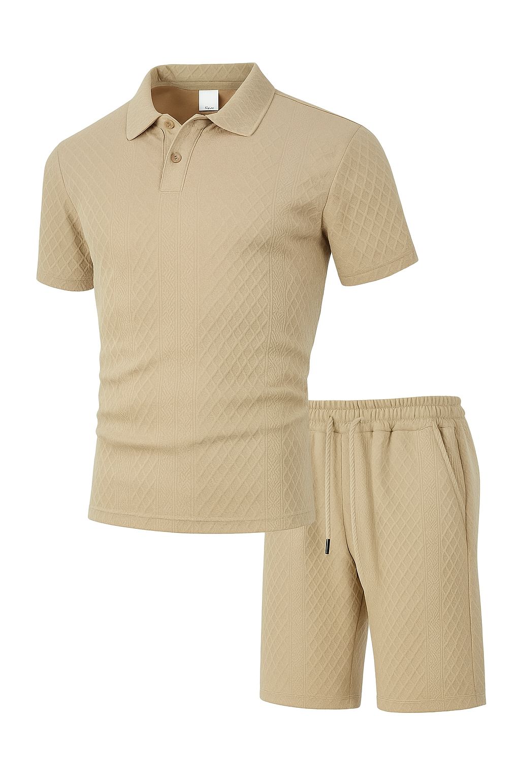 Premium Textured Polo & Shorts Set